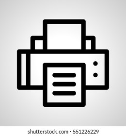 printer icon. isolated sign symbol