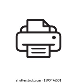 printer icon, line art design