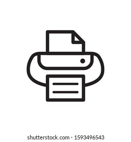 printer icon, line art design