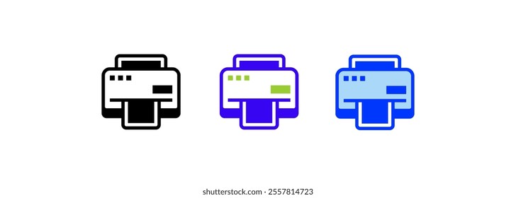 Printer Icon. linear style sign for mobile concept and web design. Outline vector icon. Symbol, logo illustration. Vector