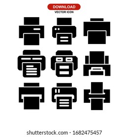 icono de impresora o logotipo símbolo de signo aislado ilustración vectorial - Colección de iconos vectoriales de estilo negro de alta calidad

