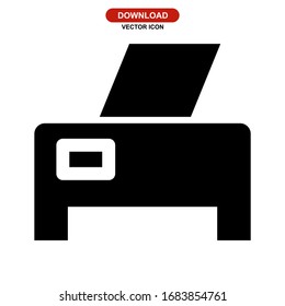 printer icon or logo isolated sign symbol vector illustration - high quality black style vector icons
