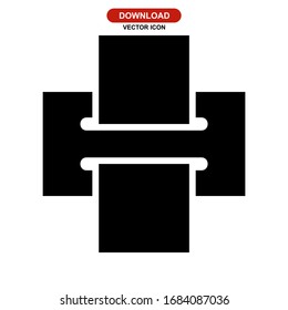 icono de impresora o logotipo símbolo de signo aislado ilustración vectorial - iconos vectoriales de estilo negro de alta calidad
