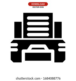 printer icon or logo isolated sign symbol vector illustration - high quality black style vector icon

