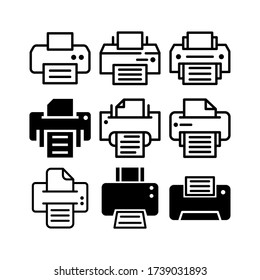 icono de impresora o logotipo símbolo de signo aislado ilustración vectorial - Colección de iconos vectoriales de estilo negro de alta calidad
