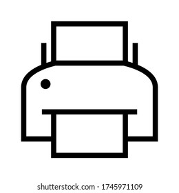 icono de impresora o logotipo símbolo de signo aislado ilustración vectorial - iconos vectoriales de estilo negro de alta calidad
