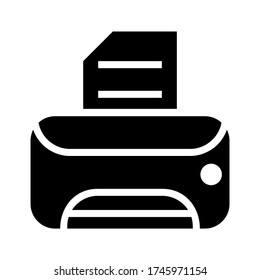icono de impresora o logotipo símbolo de signo aislado ilustración vectorial - iconos vectoriales de estilo negro de alta calidad
