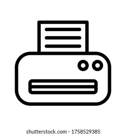 
icono de impresora o logotipo símbolo de signo aislado ilustración vectorial - iconos vectoriales de estilo negro de alta calidad
