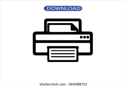 Icono de impresora o logotipo aislado símbolo de signo ilustración vector ilustración - iconos vectoriales de estilo negro de alta calidad.