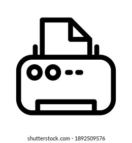 Icono de impresora o logotipo símbolo de signo aislado ilustración vectorial - iconos vectoriales de estilo negro de alta calidad
