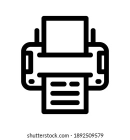 Printer icon or logo isolated sign symbol vector illustration - high quality black style vector icons
