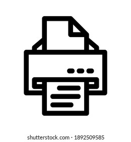 Icono de impresora o logotipo símbolo de signo aislado ilustración vectorial - iconos vectoriales de estilo negro de alta calidad
