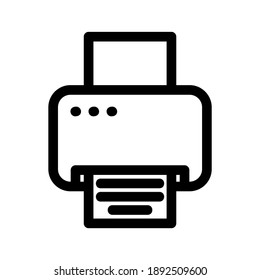 Icono de impresora o logotipo símbolo de signo aislado ilustración vectorial - iconos vectoriales de estilo negro de alta calidad
