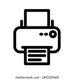 Icono de impresora o logotipo símbolo de signo aislado ilustración vectorial - iconos vectoriales de estilo negro de alta calidad
