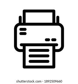 Icono de impresora o logotipo símbolo de signo aislado ilustración vectorial - iconos vectoriales de estilo negro de alta calidad

