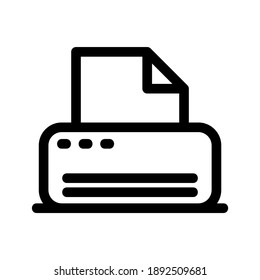 Icono de impresora o logotipo símbolo de signo aislado ilustración vectorial - iconos vectoriales de estilo negro de alta calidad
