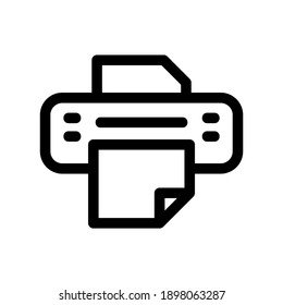 icono de impresora o logotipo símbolo de signo aislado ilustración vectorial - iconos vectoriales de estilo negro de alta calidad
