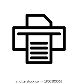 icono de impresora o logotipo símbolo de signo aislado ilustración vectorial - iconos vectoriales de estilo negro de alta calidad
