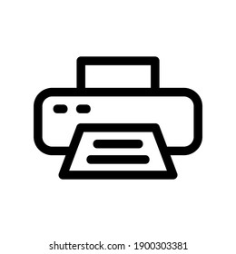 icono de impresora o logotipo símbolo de signo aislado ilustración vectorial - iconos vectoriales de estilo negro de alta calidad

