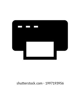 icono de impresora o logotipo símbolo de signo aislado ilustración vectorial - iconos vectoriales de estilo negro de alta calidad
