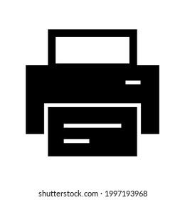 icono de impresora o logotipo símbolo de signo aislado ilustración vectorial - iconos vectoriales de estilo negro de alta calidad
