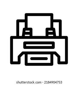 icono de impresora o logotipo símbolo de signo aislado ilustración vectorial - iconos vectoriales de estilo negro de alta calidad
