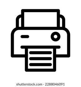 icono de impresora o logotipo símbolo de signo aislado ilustración vectorial - iconos vectoriales de estilo negro de alta calidad
