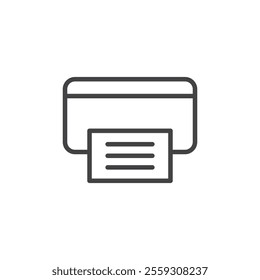 Printer icon Logo symbol outline set