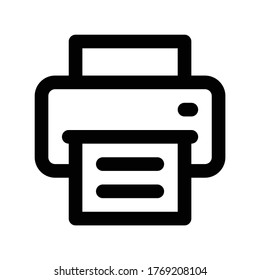 Printer Icon Logo Template Illustration Design