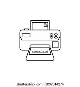 Printer icon. Media signs for mobile concept and web apps. Thin line  icon for website design and development, app development. Premium icon on white background