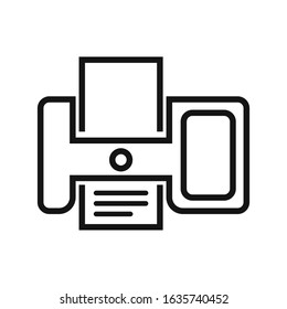 printer icon for mobile applications or websites