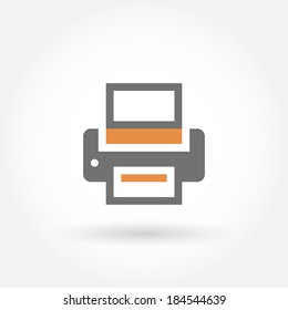 Printer icon. Modern  icon design. Modern icons for mobile or web interface. Vector illustration. 