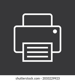 printer icon on grey background