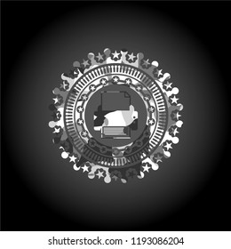 printer icon on grey camo pattern