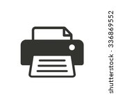 Printer  icon  on white background. Vector illustration.