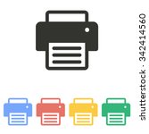 Printer  icon  on white background. Vector illustration.