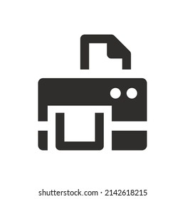 Printer icon on white background