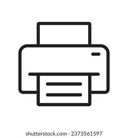 Printer icon on white background. Vector illustration.