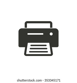 Printer  icon  on white background. Vector illustration.