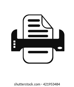 Printer icon on white background. Vector art.