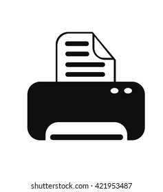 Printer icon on white background. Vector art.