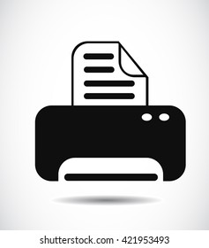 Printer icon on white background. Vector art.
