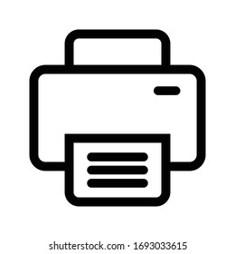 printer icon outline isolated vector illustration