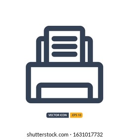 printer icon in Outline style isolated on white background. for your web site design, logo, app, UI. Vector graphics illustration and editable stroke. EPS 10.
