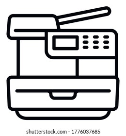 Printer icon. Outline printer vector icon for web design isolated on white background