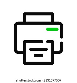 Printer icon. Pixel perfect, editable stroke