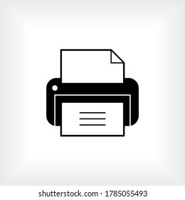 Printer Icon. Print Out Machine Symbols - Vector.