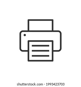 Printer Icon. Print Symbol. Copy Machine Sign. Web Interface And Application Button. Vector Illustration Image.