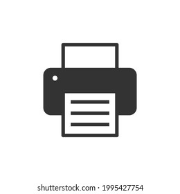 Printer Icon. Print Symbol. Copy Machine Sign. Web Interface And Application Button. Vector Illustration Image.