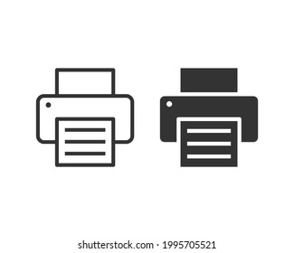 Printer Icon. Print Symbol. Copy Machine Sign. Web Interface And Application Button. Vector Illustration Image.